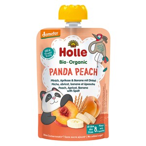 Holle Organic Panda Peach - Peach  Apricot Banana with Spelt Puree 100g