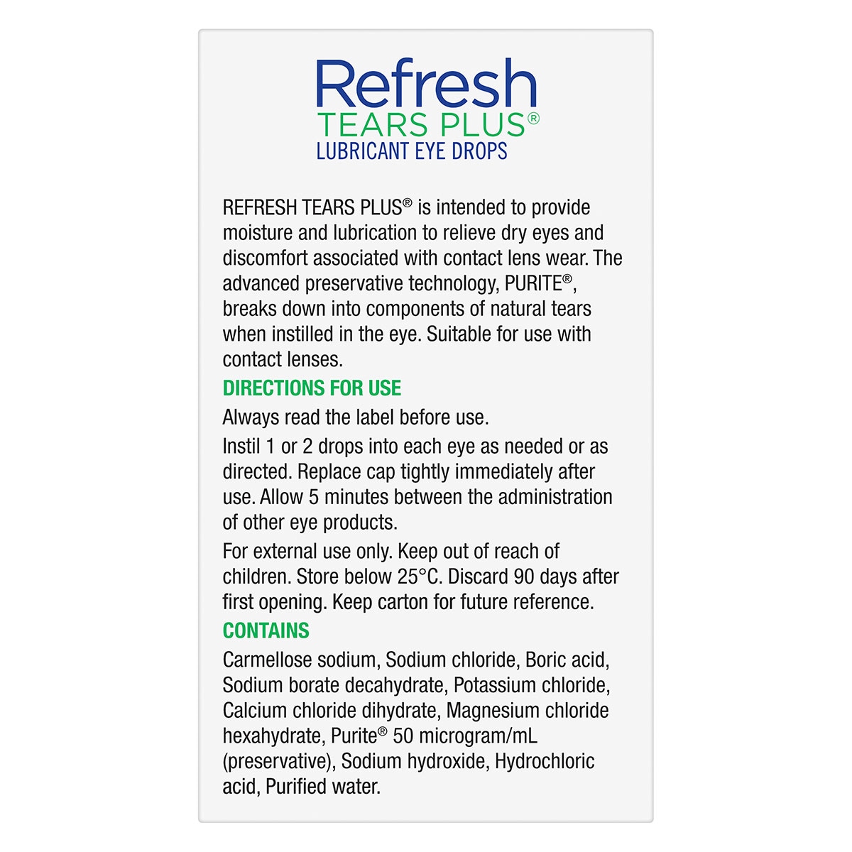 Refresh Tears Plus Eye Drops 15ml