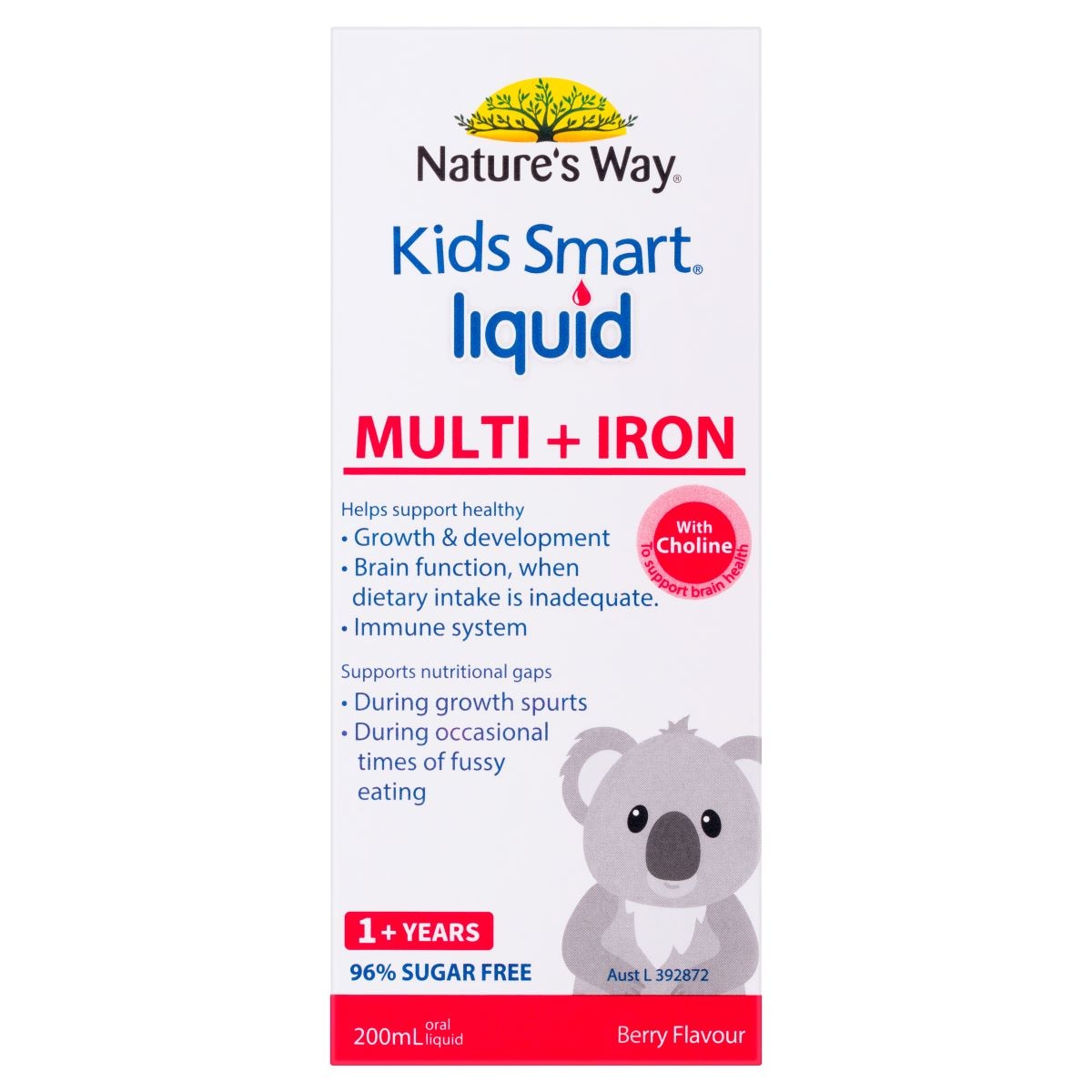 Natures Way Kids Smart Liquid Multi + Iron 200ml | Healthylife Australia