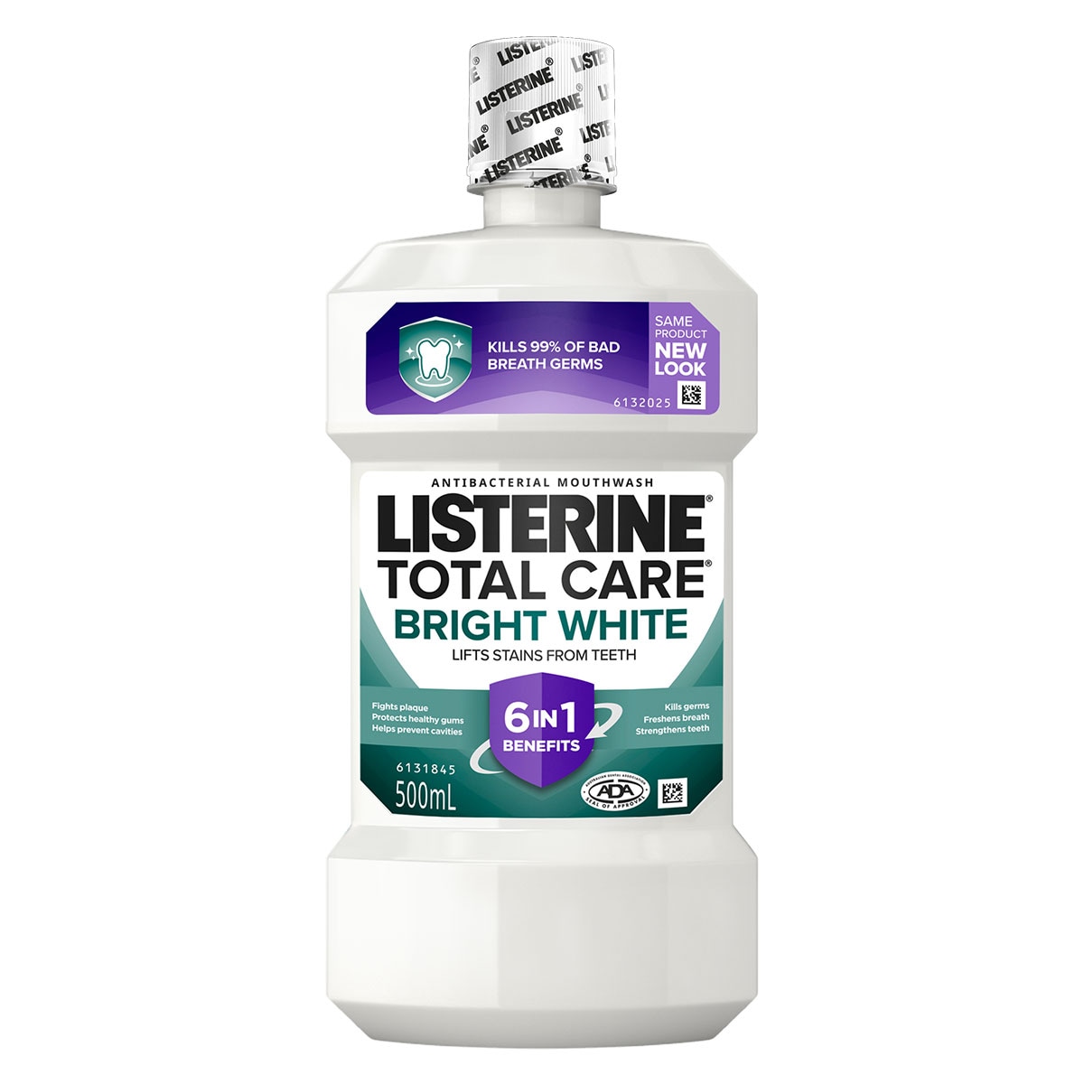 Listerine Bright White Multi-Action Mouthwash 500ml