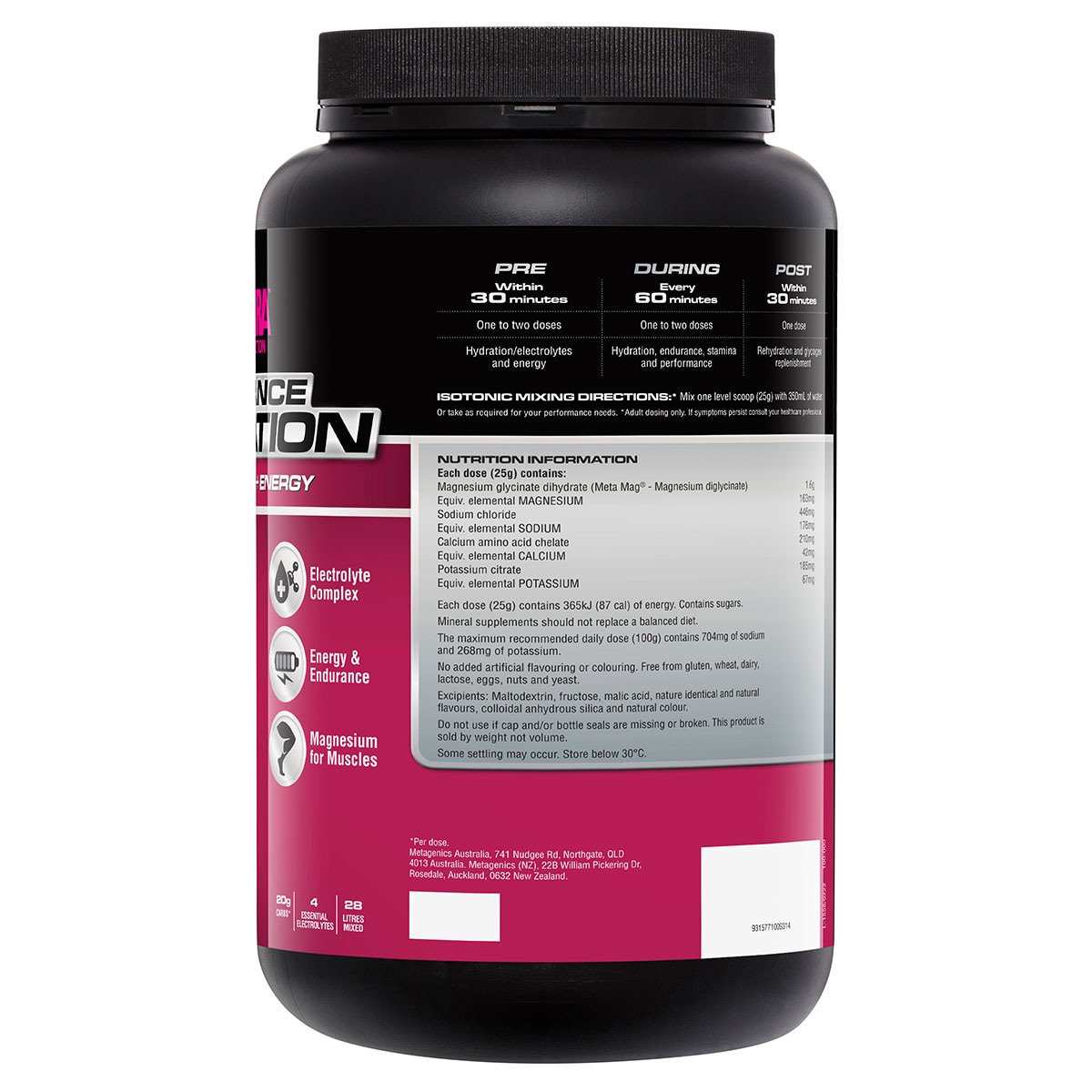 Endura Performance Hydration Raspberry 2kg