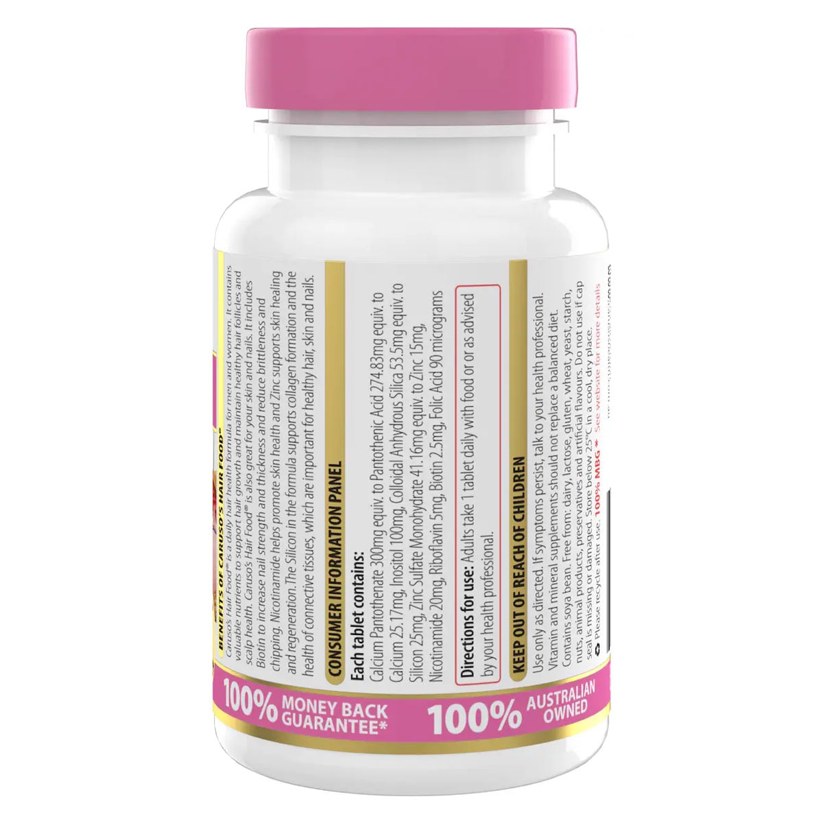 Carusos Hair Food 60 Tablets