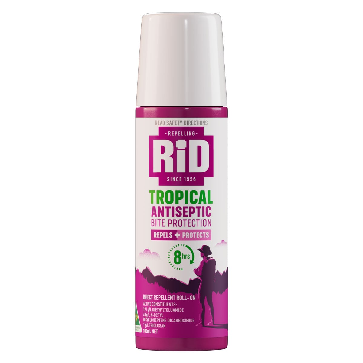 RID Tropical Strength Medicated Antiseptic Insect Repellent Roll On 100ml