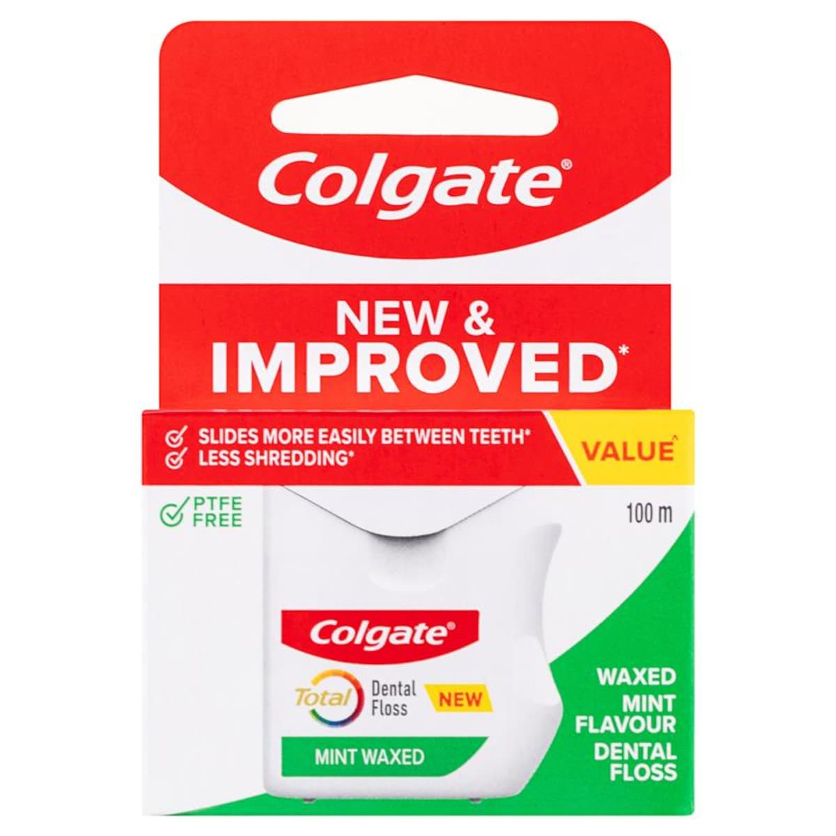 Colgate Total Mint Waxed Dental Floss 100m