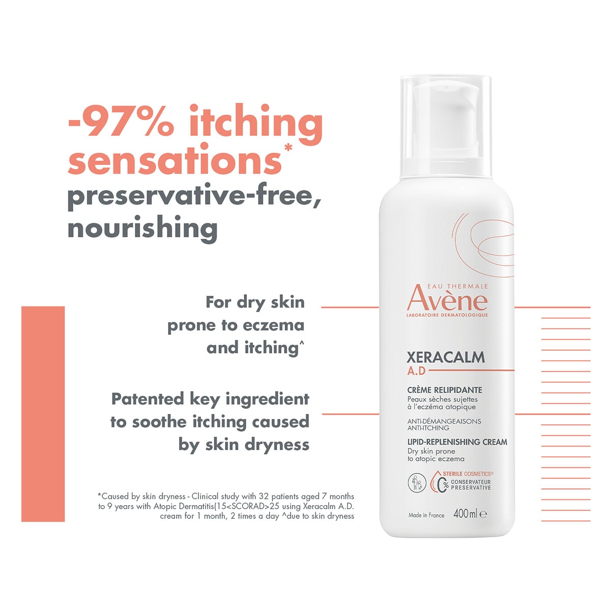 Avene XeraCalm A.D. Lipid Replenishing Cream 400ml