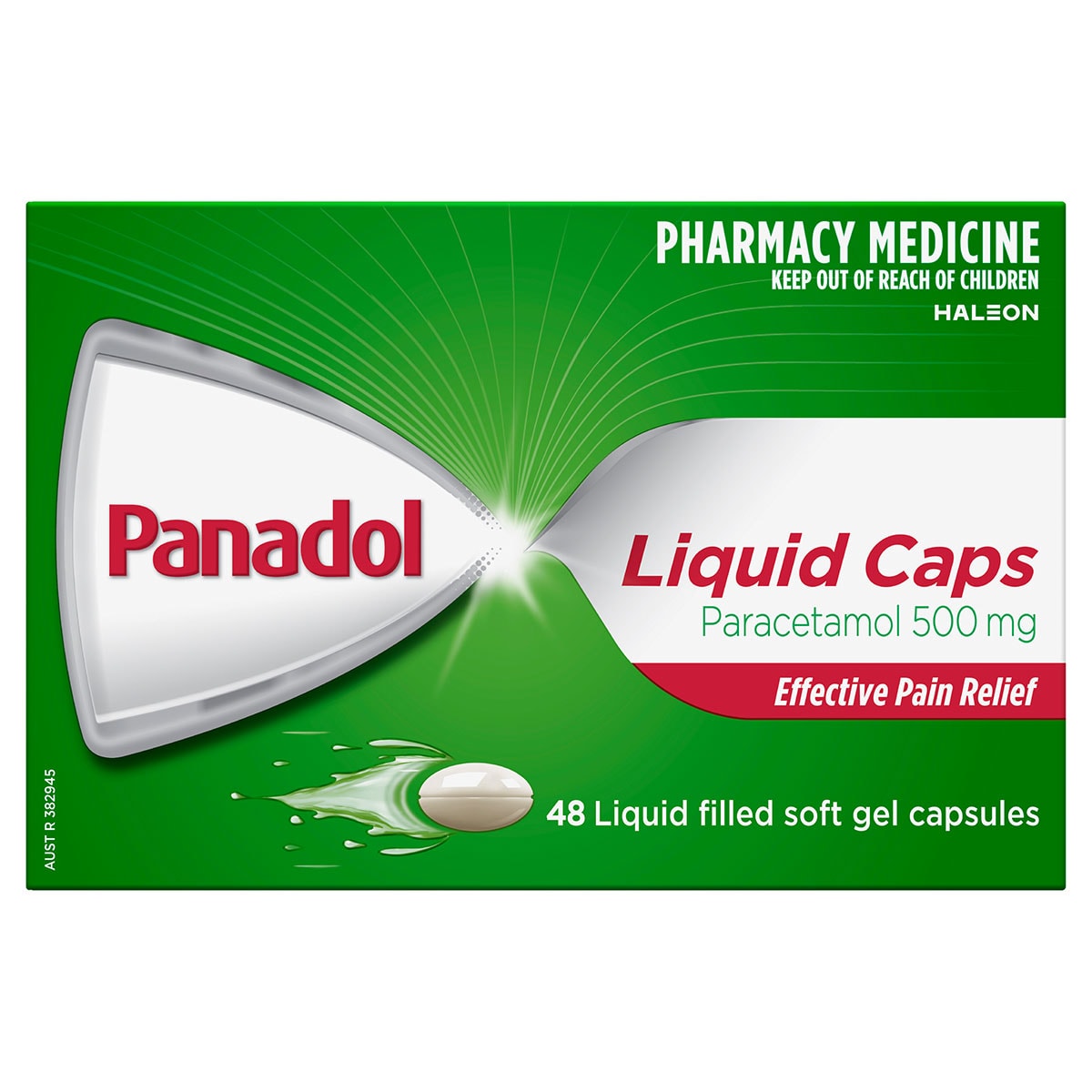 Panadol Liquid Caps Pain Relief 48 Soft Gel Capsules