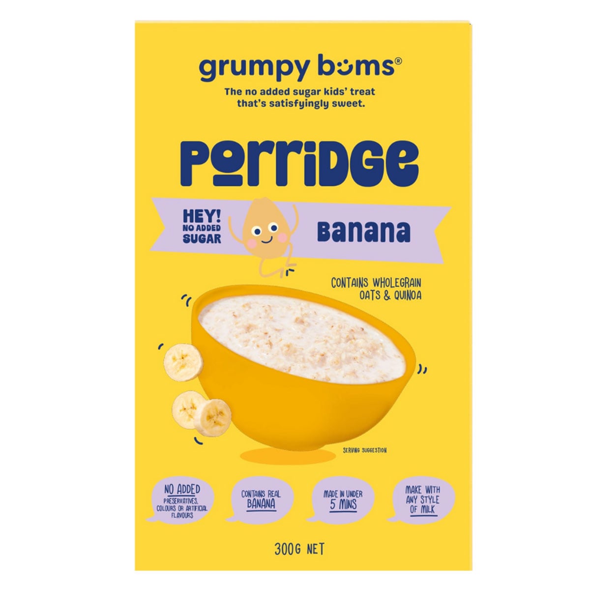Grumpy Bums Banana Porridge 300g