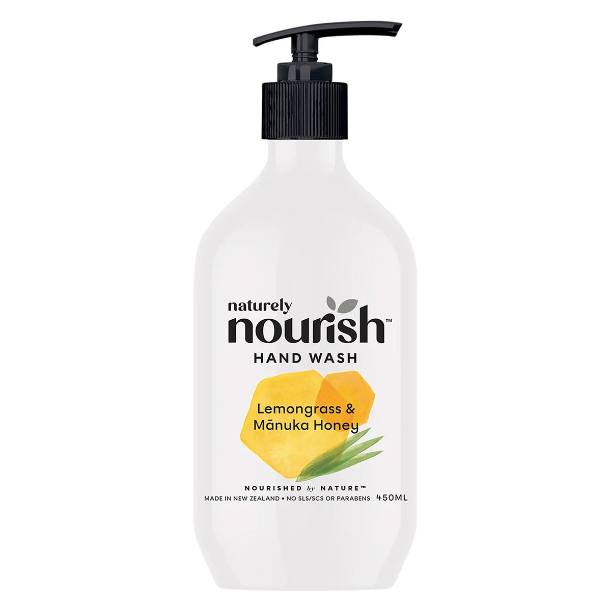 Naturely Nourish Hand Wash Lemongrass & Manuka Honey 450ml