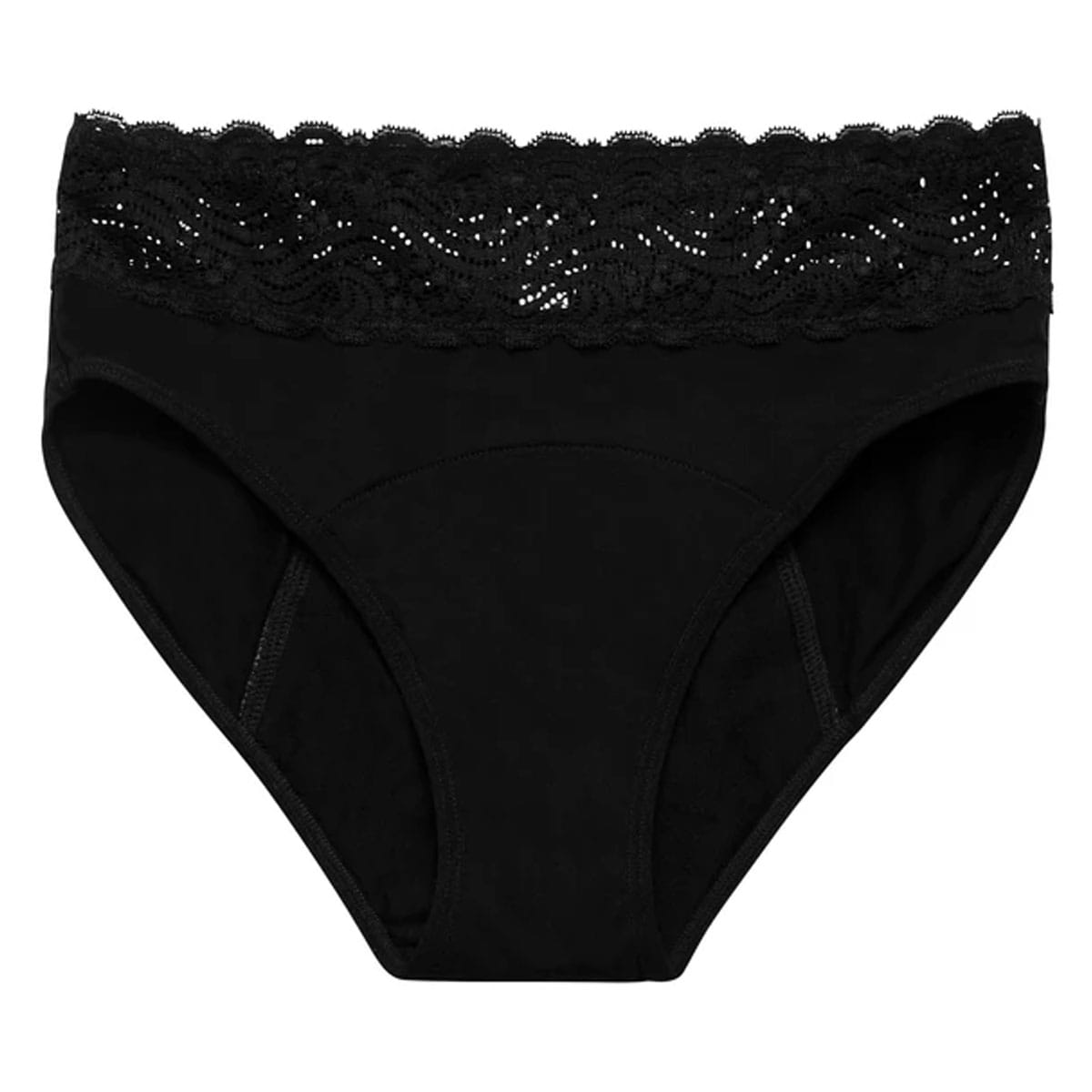 Modibodi Period Underwear Sensual High Waist Bikini Super-Overnight Black 20/3XL
