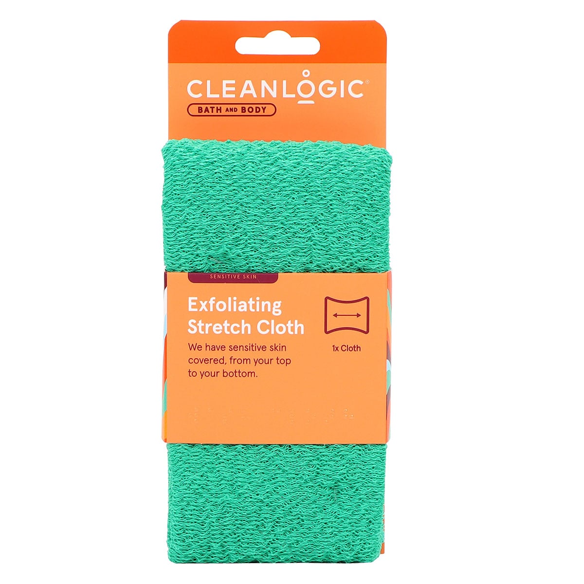 Cleanlogic Exfoliating Stretch Cloth Sensitive Skin 1 Pack Assorted Colours
