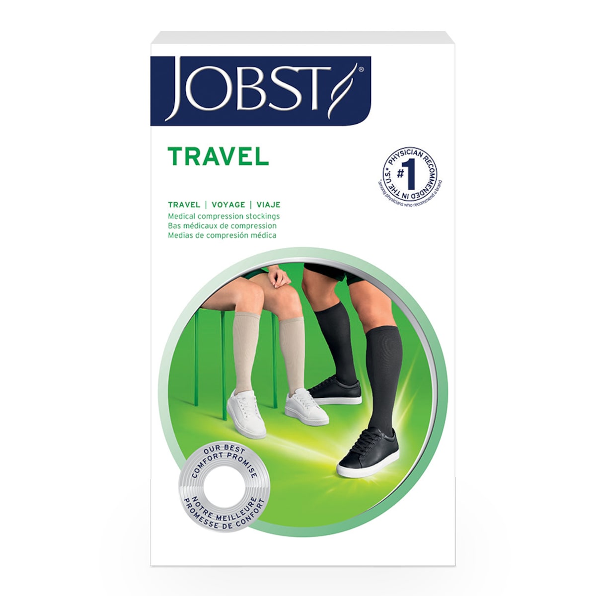 Jobst Travel Socks Unisex Size 3 Black 1 Pair
