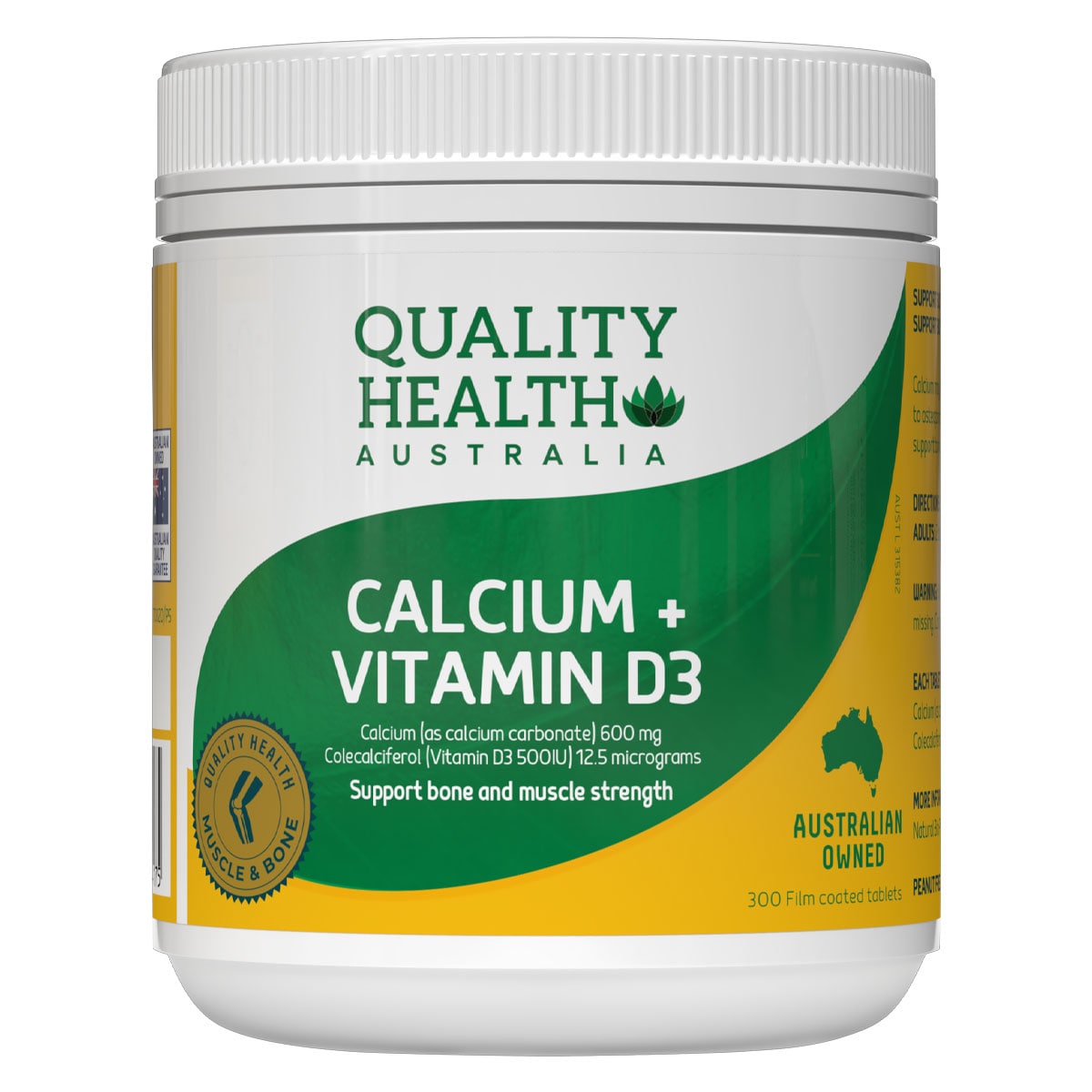 Quality Health Vitamin D & Calcium 300 Tablets
