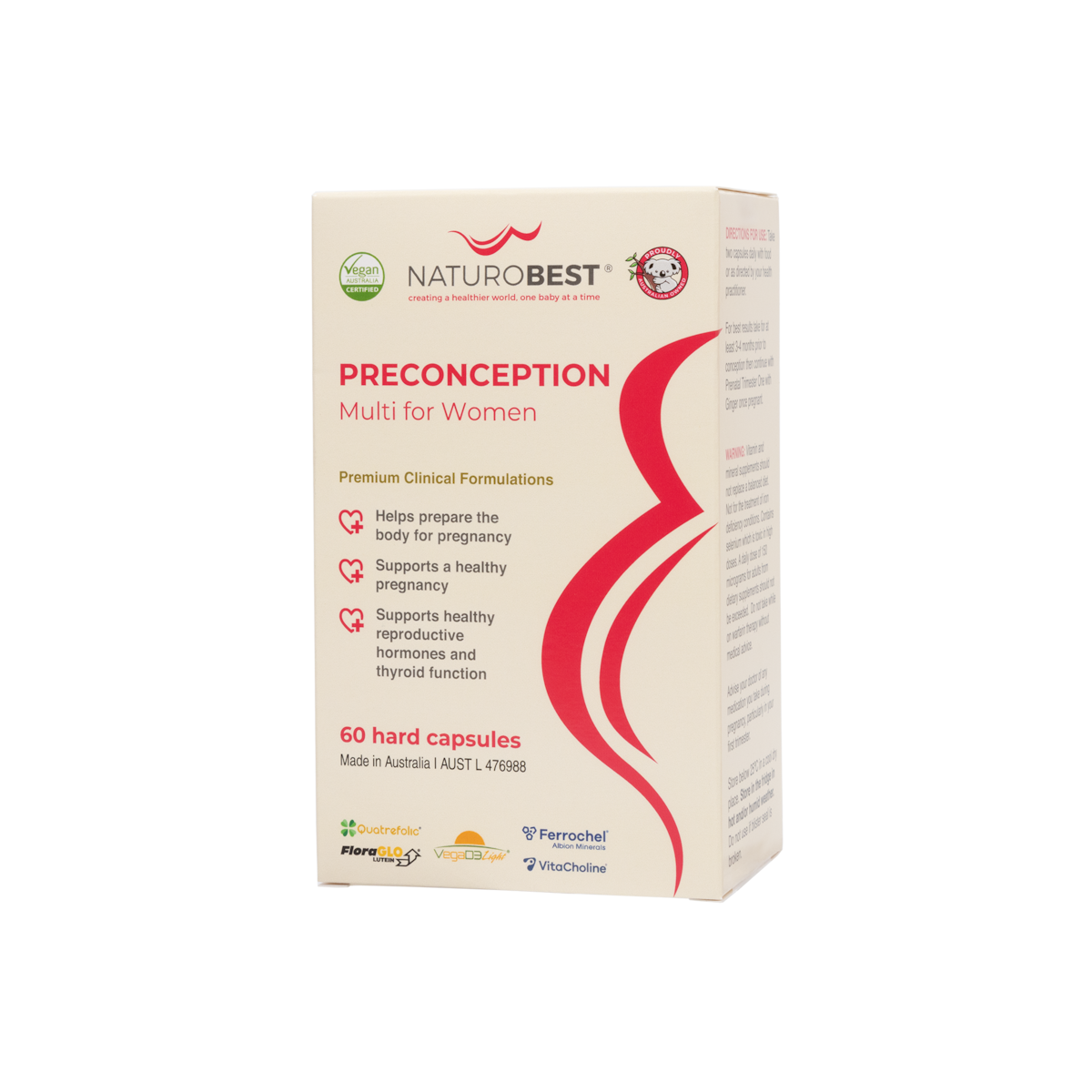 NaturoBest Preconception Multi for Women 60 Capsules