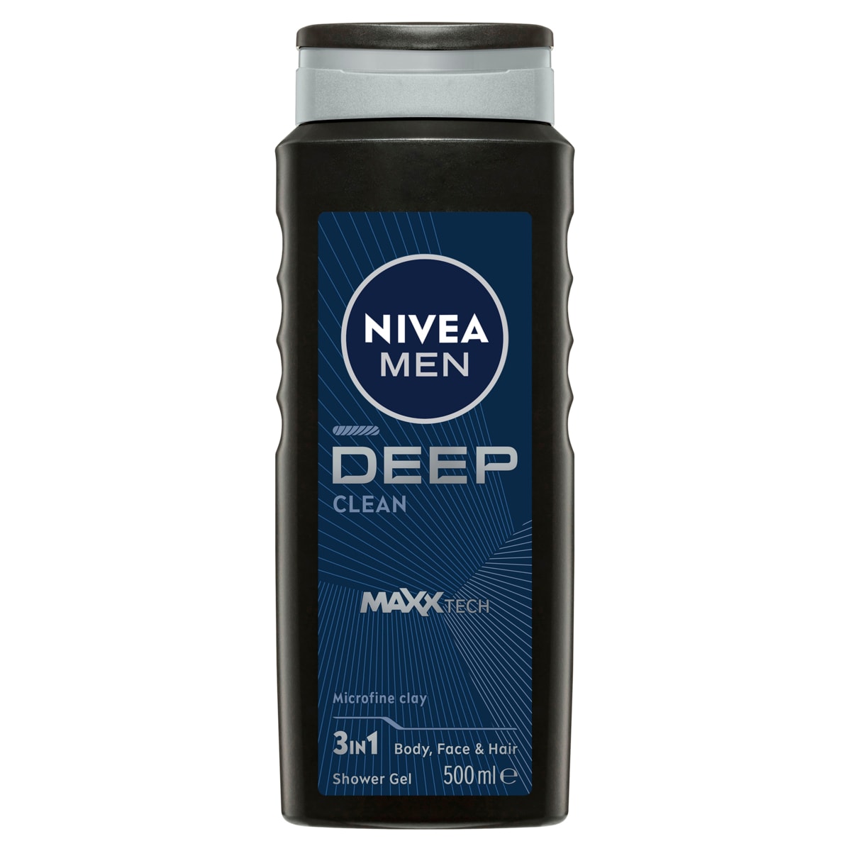 Nivea Men Deep Clean Shower Gel & Body Wash 500ml