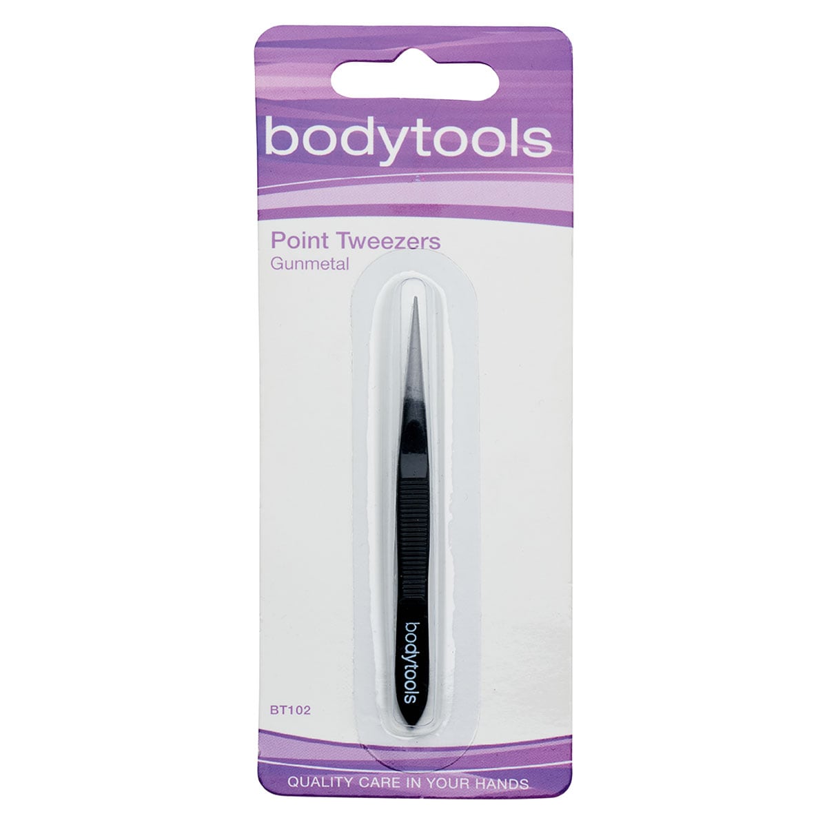 Bodytools Point Tweezers Gunmental 1 Pack