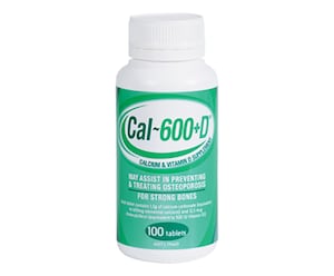Cal-600+D Calcium + Vitamin D 100 Tablets