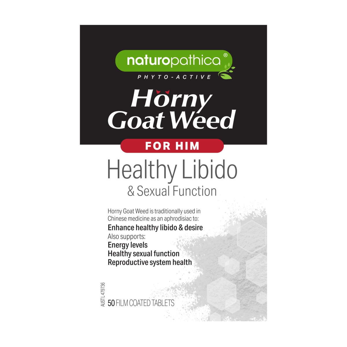 Naturopathica Horny Goat Weed for Him 50 Tablets