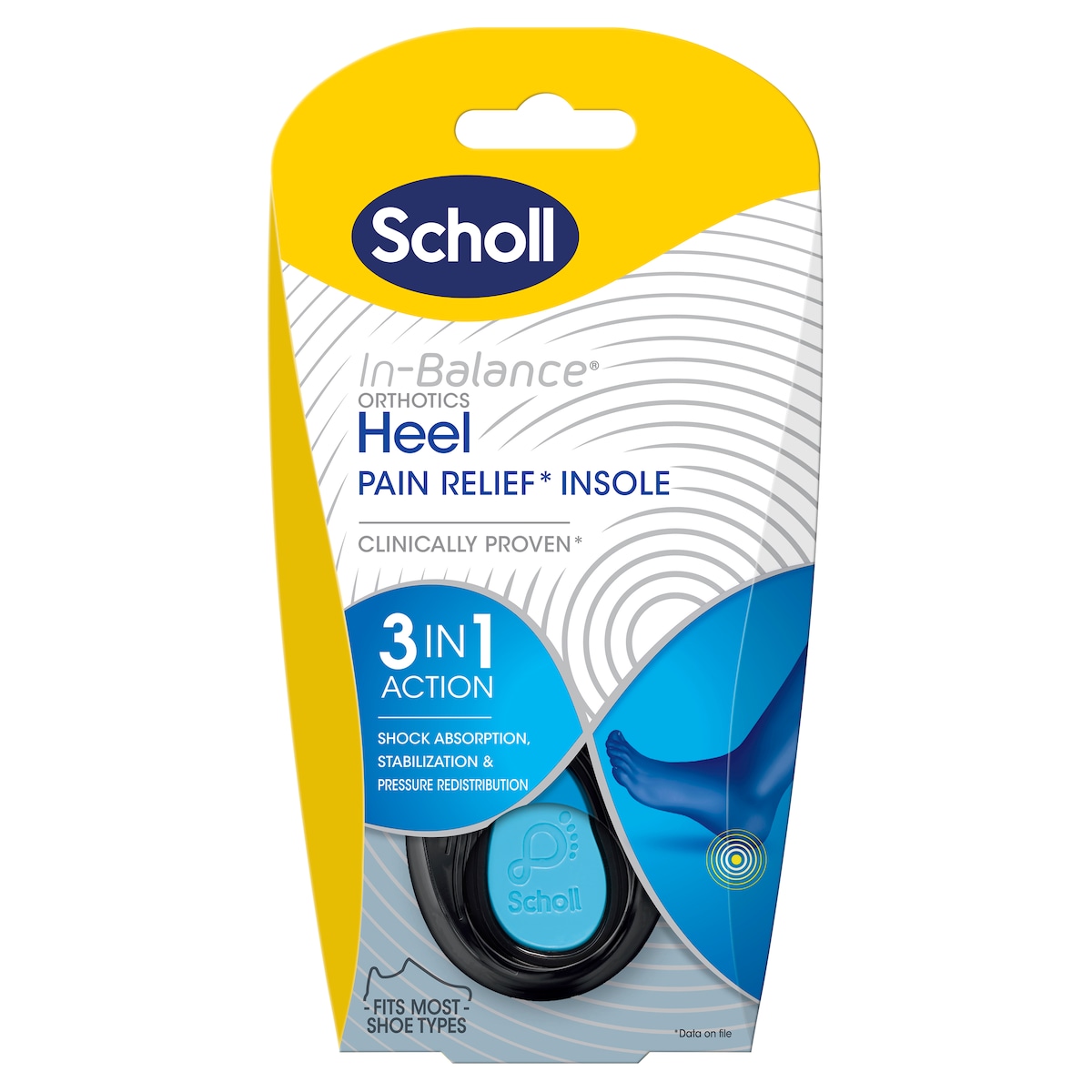 Scholl In-balance Pain Relief Heel Orthotics Large