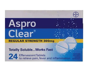 Aspro Clear Regular Strength Aspirin 24 Soluble Tablets