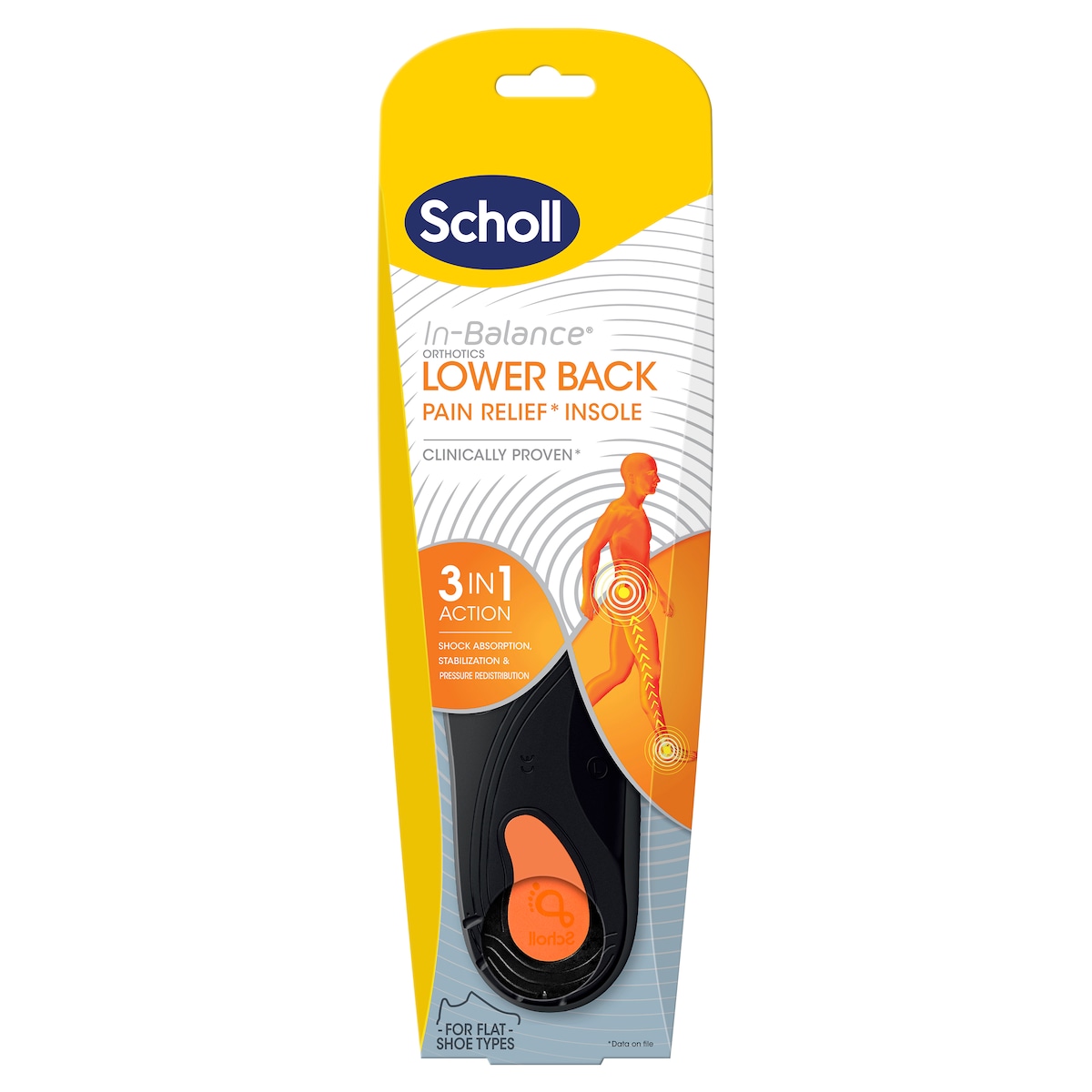 Scholl In-balance Lower Back Pain Relief Orthotic Large