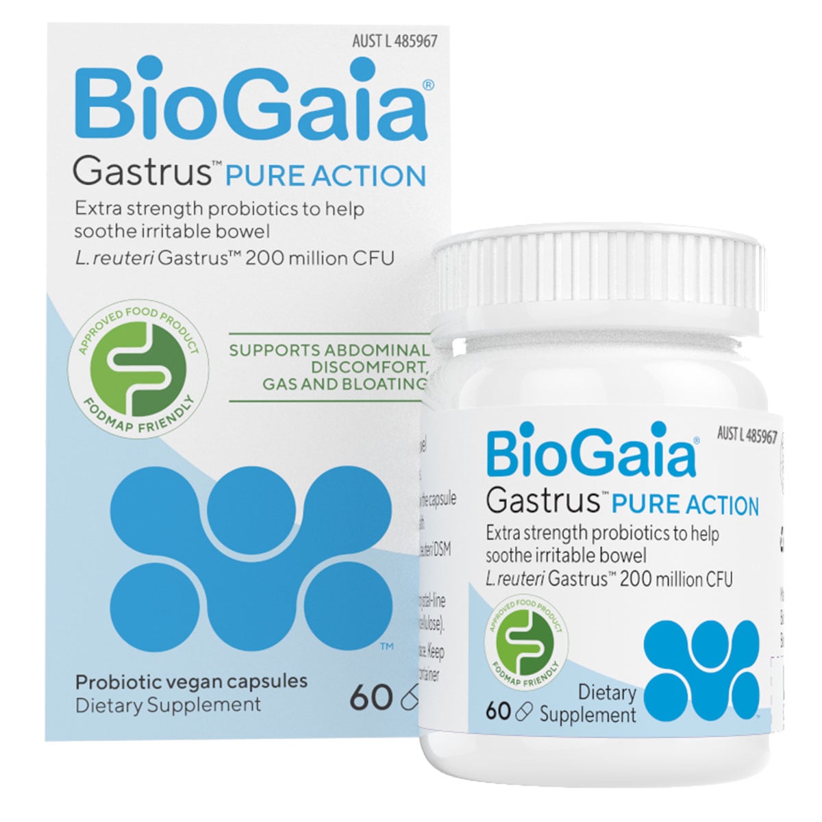 BioGaia Gastrus Pure Capsules 60 Capsules | Healthylife