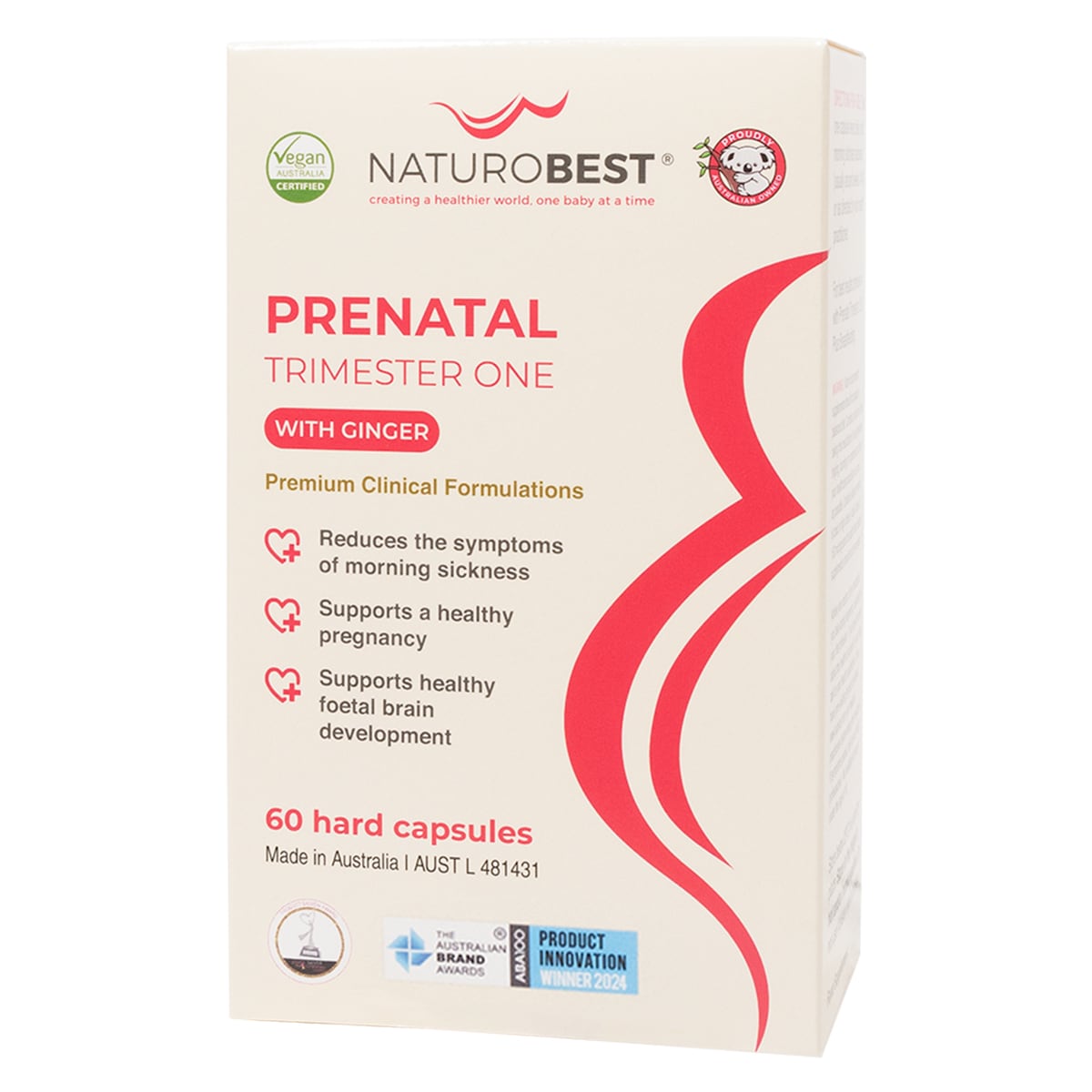 NaturoBest Prenatal Trimester One with Ginger 60 Capsules | Healthylife
