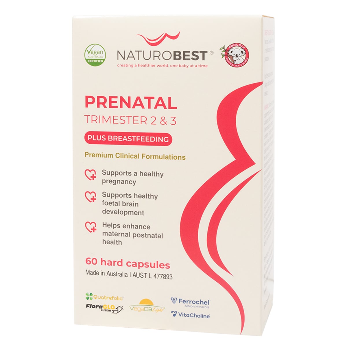 NaturoBest Prenatal Trimester 2 & 3 Plus Breastfeeding 60 Capsules | Healthylife