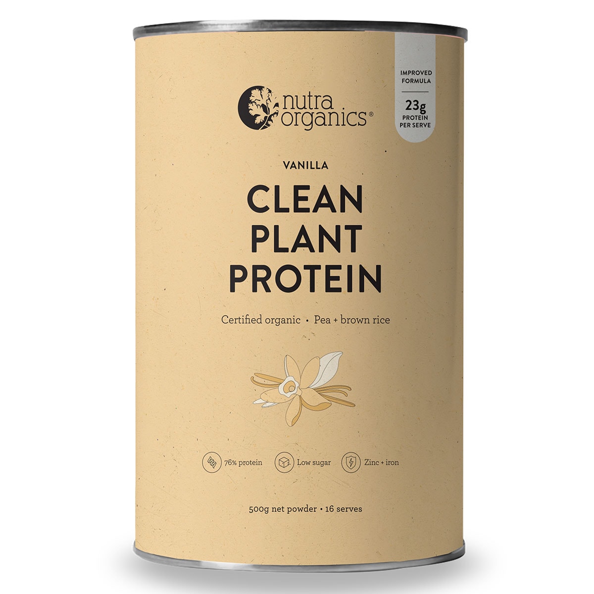 Nutra Naturals Clean Plant Protein Powder Vanilla 500g | Healthylife