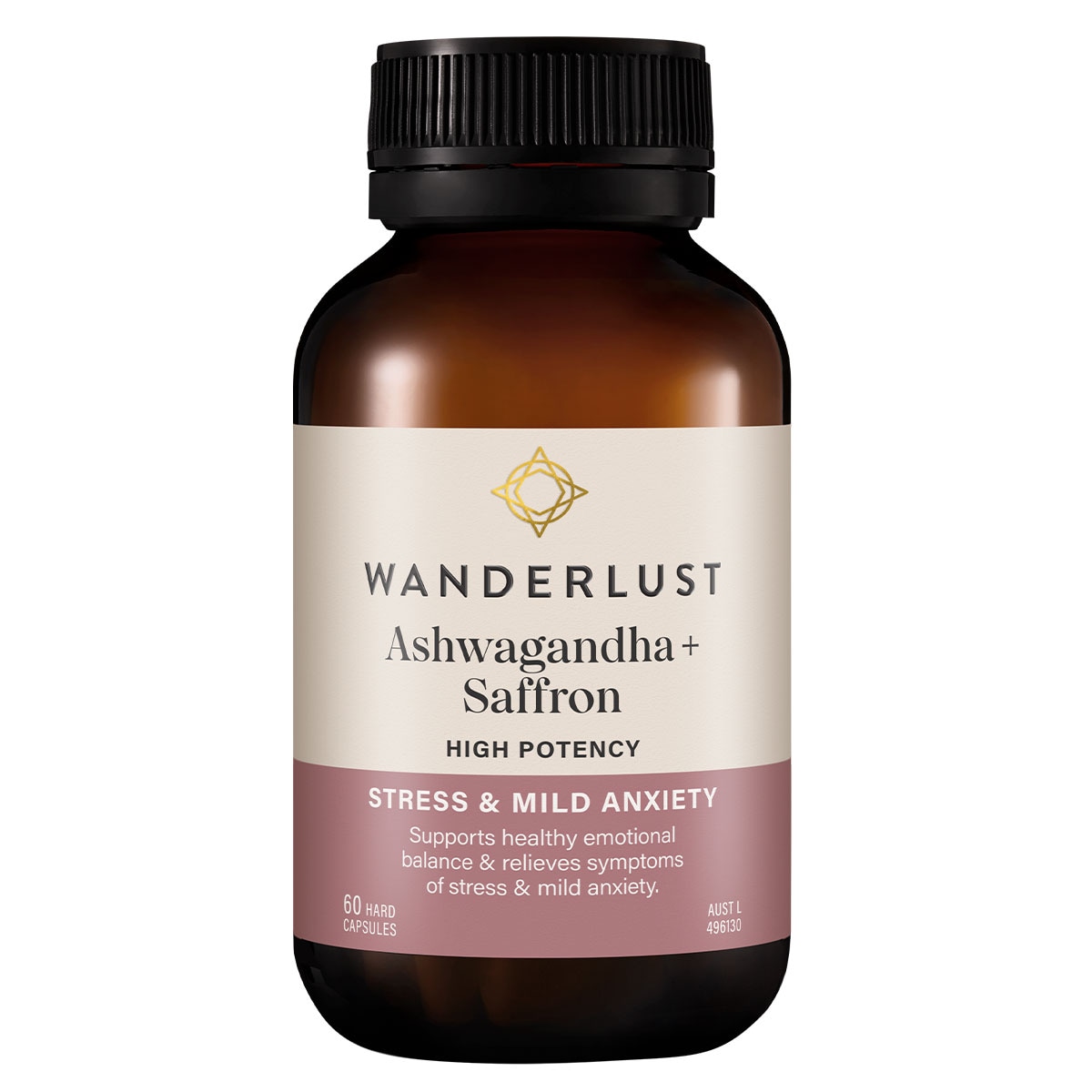 Wanderlust Ashwagandha + Saffron 60 Capsules | Healthylife