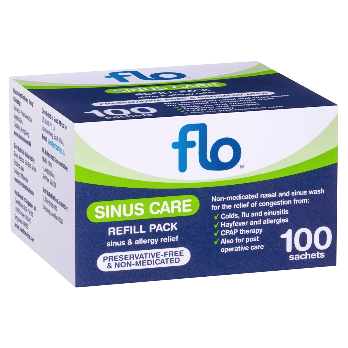 【新品・未使用】flo SINUS CARE リフィルパック 100包 2箱 Flo Sinus Care Refill Sachets 100 Pack | Healthylife