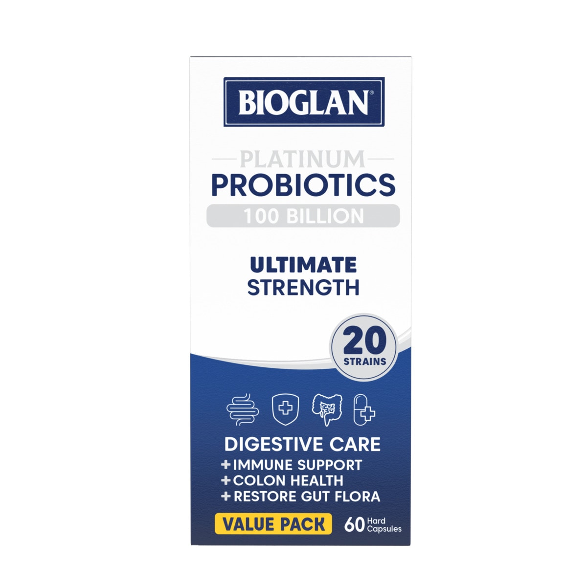 Bioglan Platinum Probiotics 100 Billion 60 Capsules | Healthylife