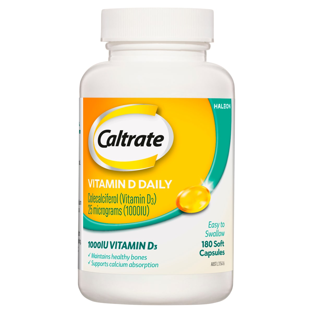 Caltrate Vitamin D 1000iu 180 Capsules | Healthylife