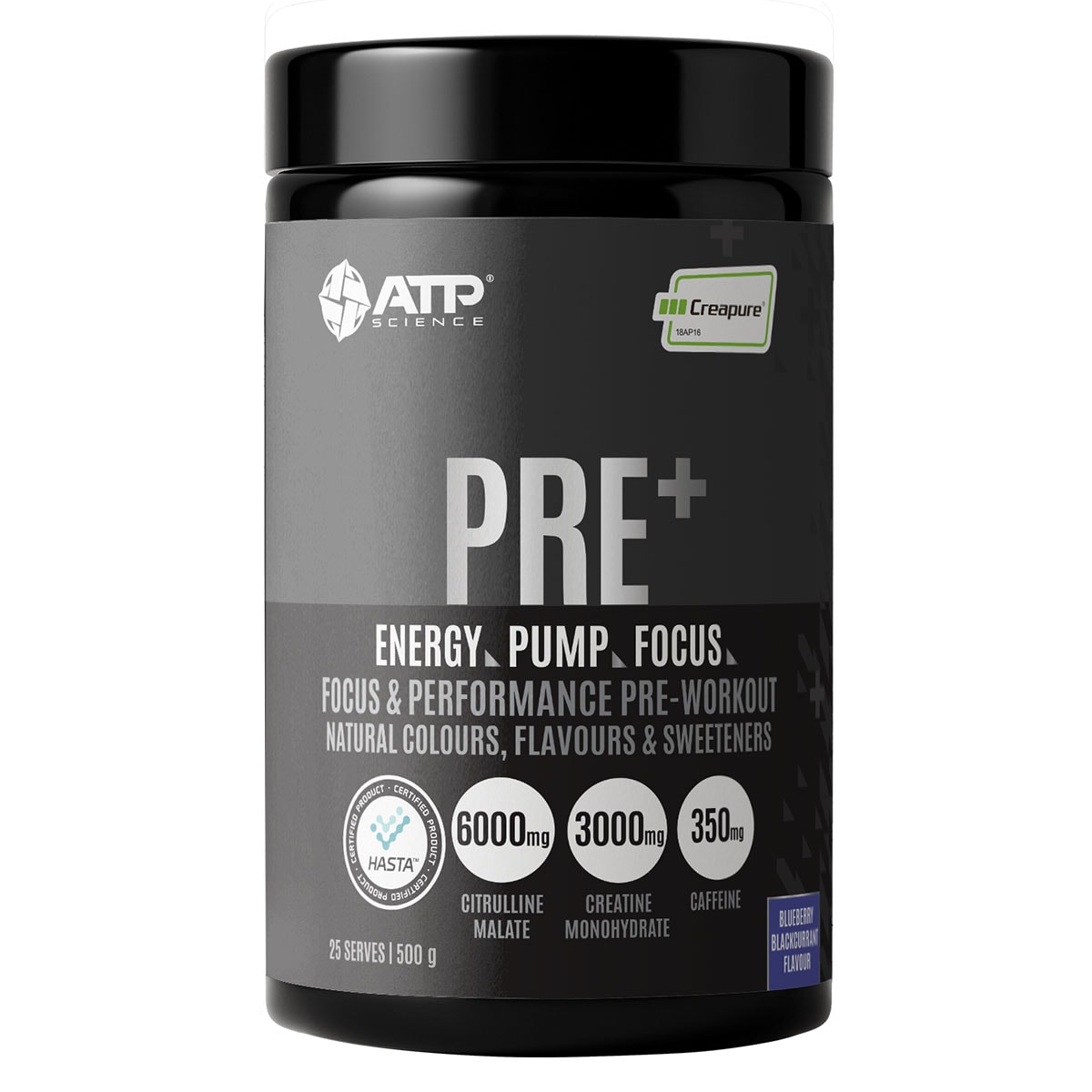 ATP Science PrePlus Pre-Workout Powder Blueberry Blackcurrant 500g ...