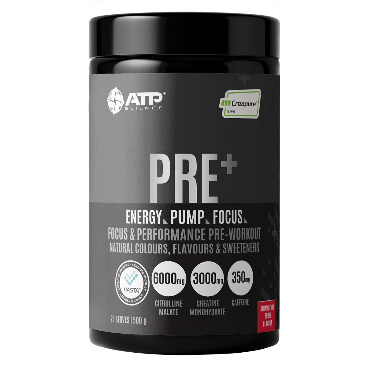 ATP Science PrePlus Pre-Workout Powder Strawberry Burst 500g | Healthylife