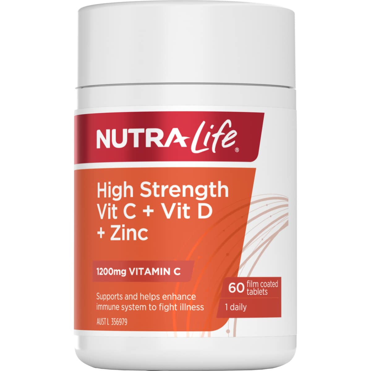 Nutra-Life High Strength Vitamin C & D + Zinc 60 Tablets | Healthylife