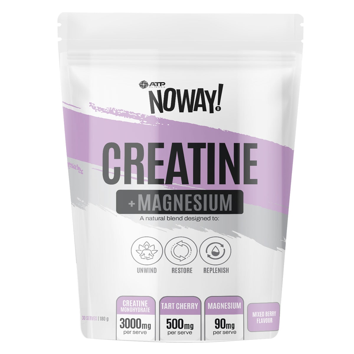 ATP Science Noway Creatine & Magnesium Powder Mixed Berry 180g ...