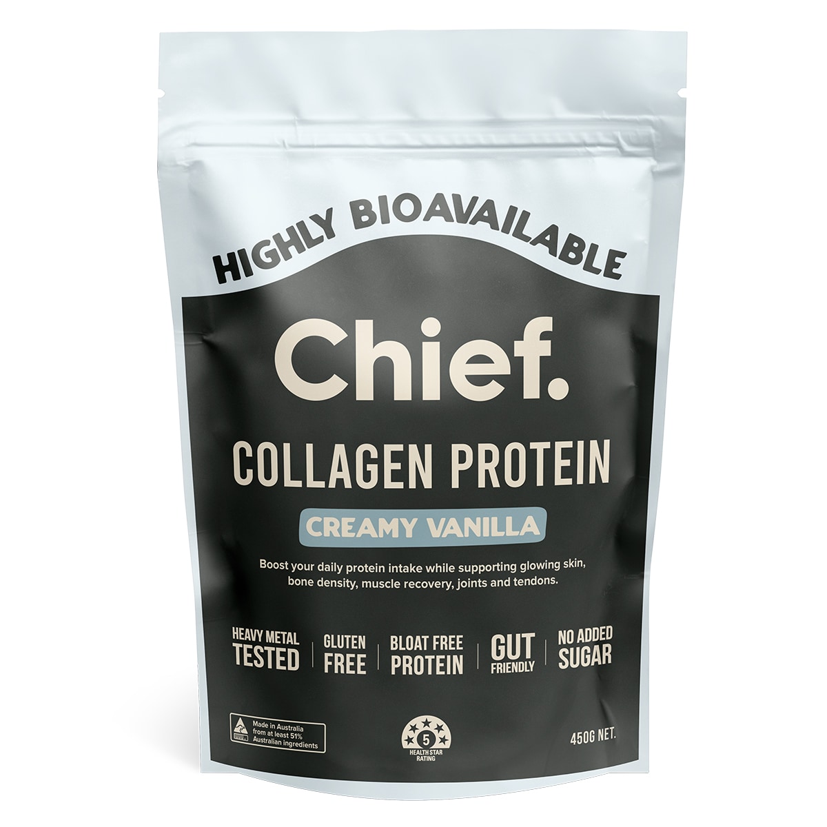 Chief Collagen Protein Powder Creamy Vanilla 450g | Healthylife