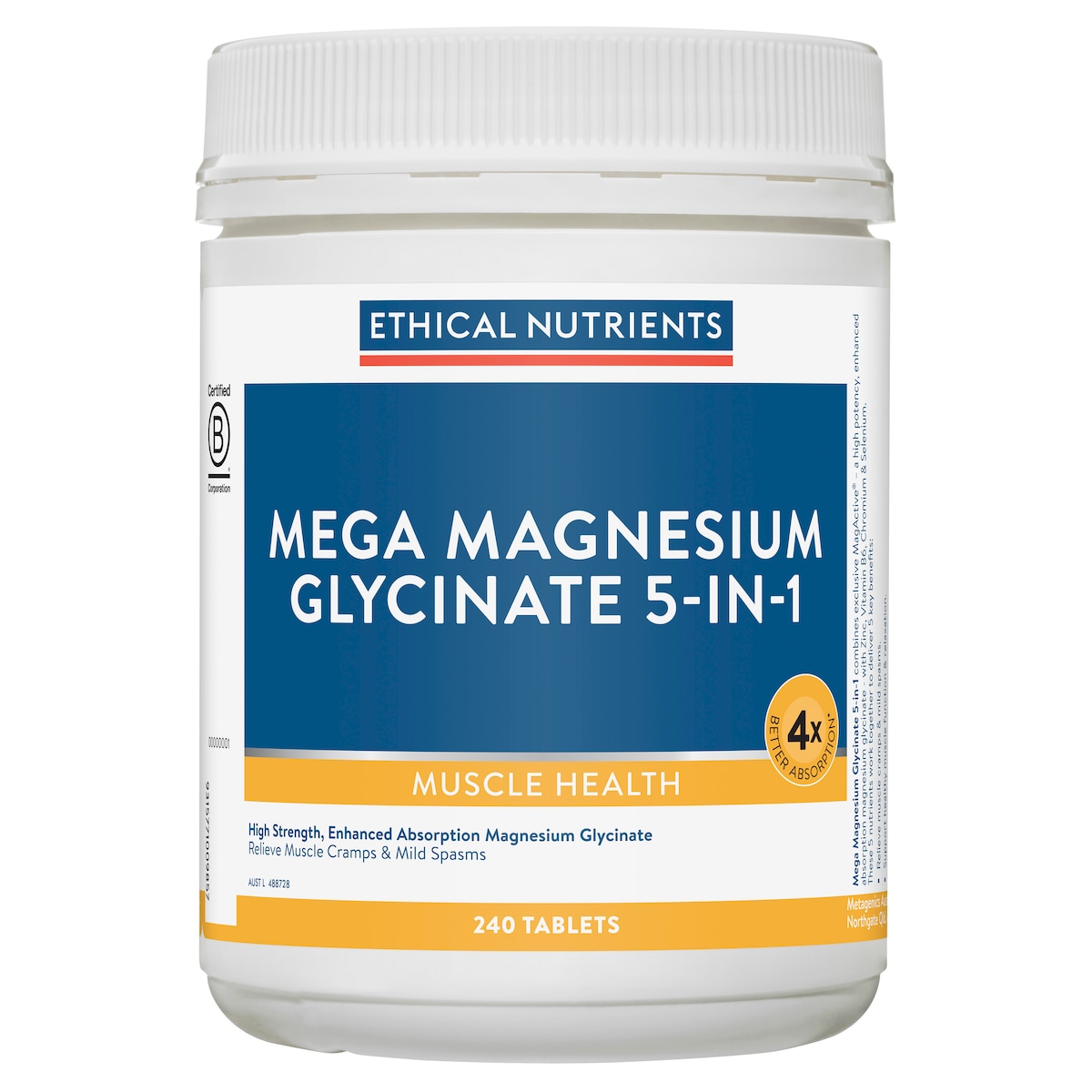 Ethical Nutrients Mega Magnesium 240 Tablets | Healthylife