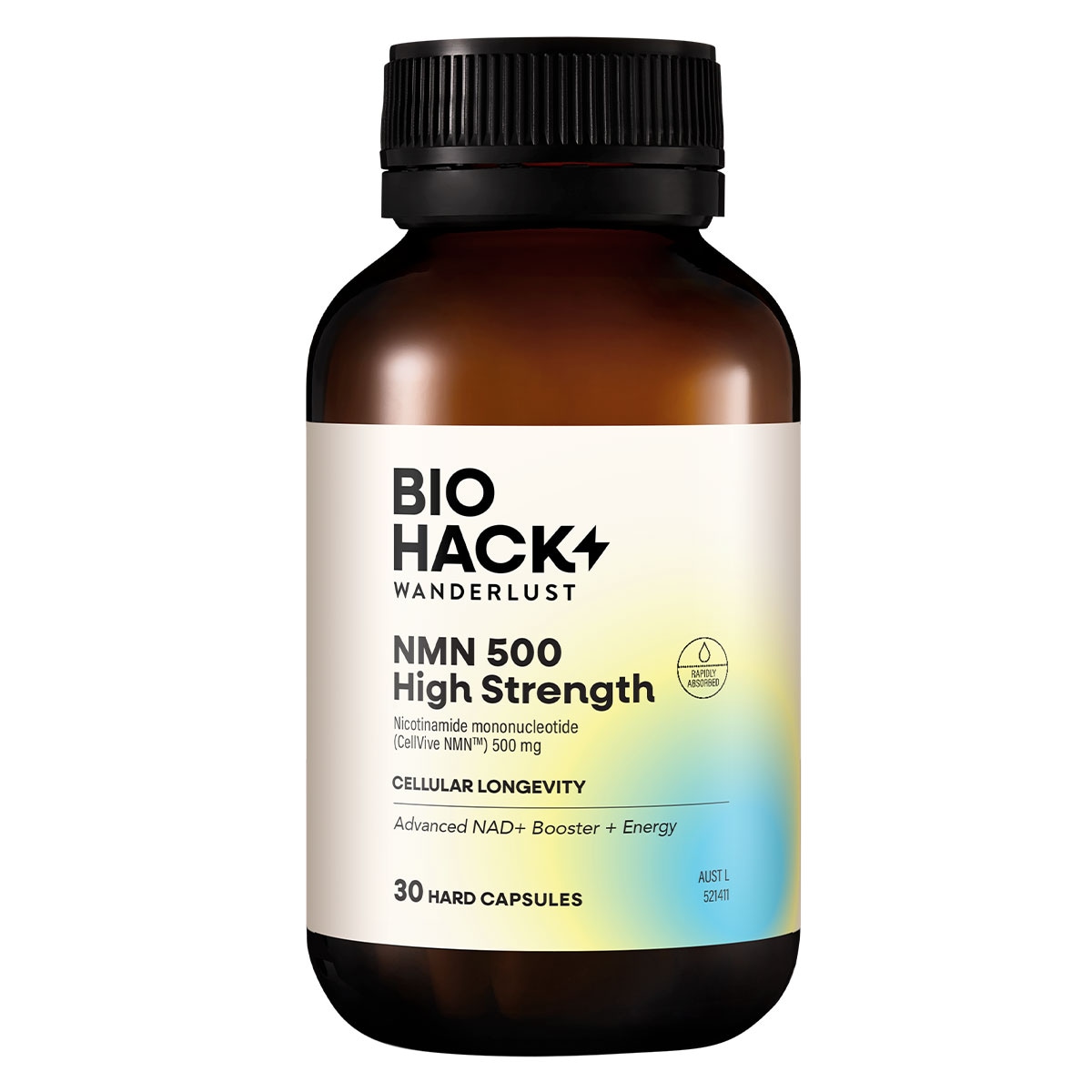 BioHack Wanderlust NMN 500mg High Strength 30 Capsules | Healthylife BioHack Wanderlust NMN 500mg High Strength 30 Capsules | Healthylife