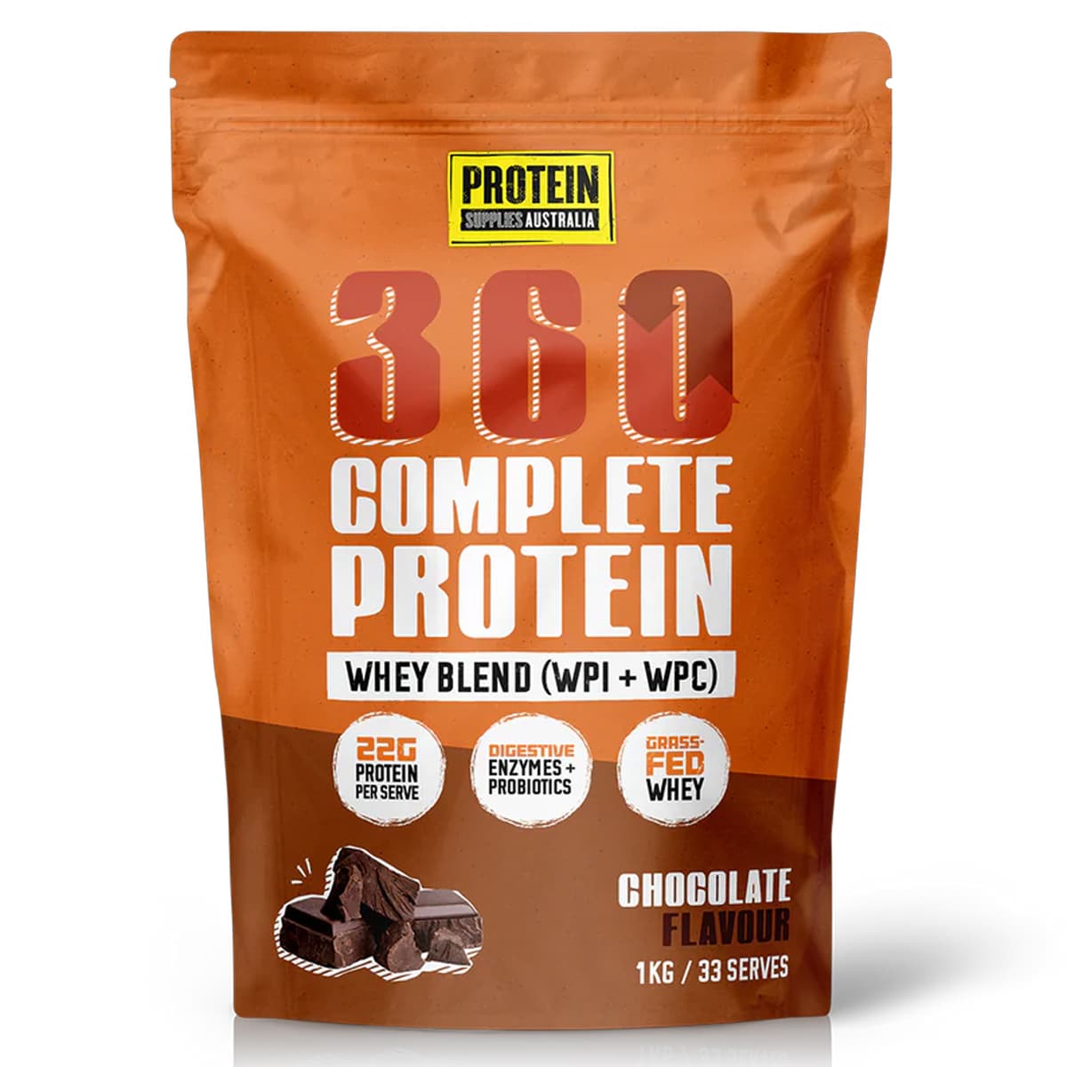 Protein Supplies Australia 360 Whey Protein Powder Chocolate 1kg | Healthylife