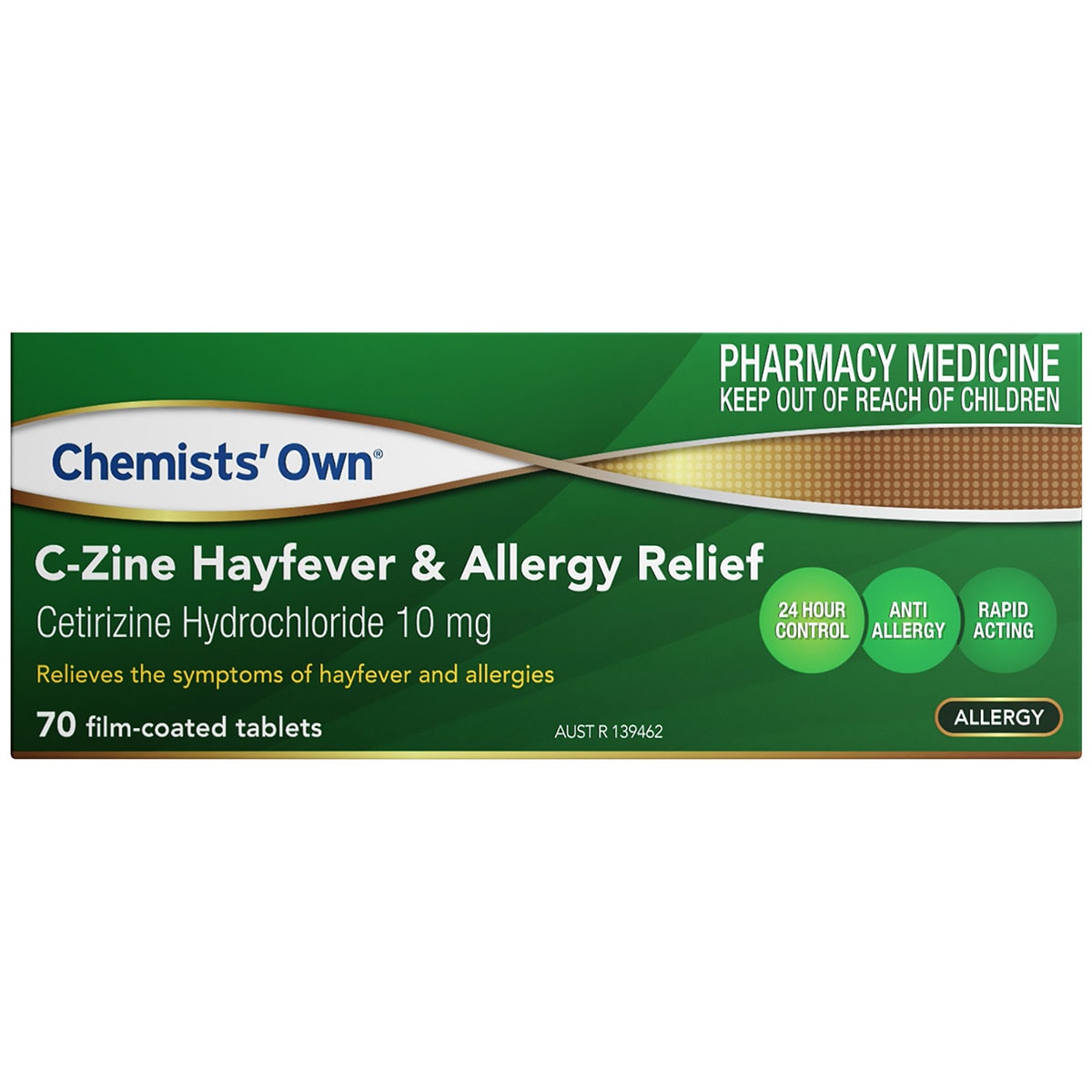 Chemists Own C-Zine Cetirizine 10mg 70 Tablets | Healthylife
