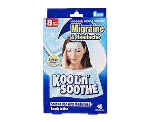 Kool 'n Soothe Migraine & Headache Relief Strips 6 Sheets