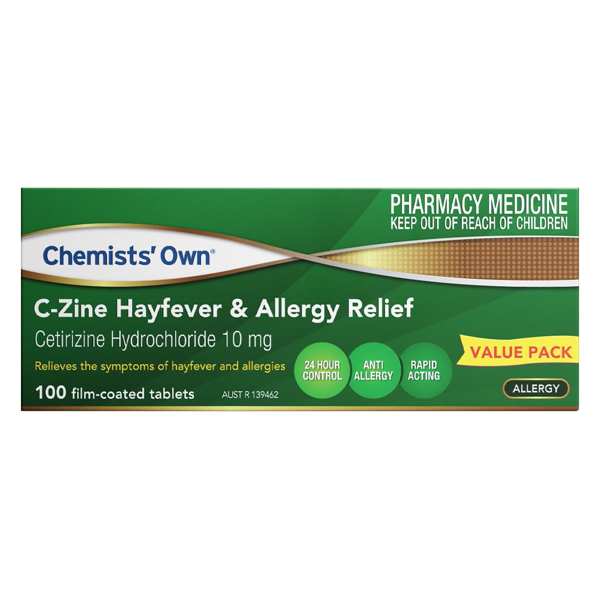 Chemists Own C-Zine Cetirizine 10mg 100 Tablets | Healthylife
