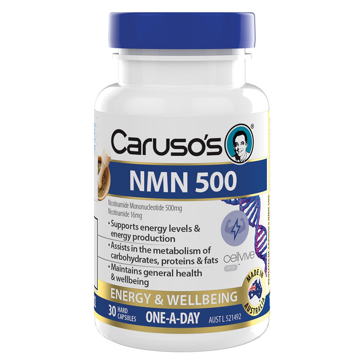 Carusos NMN 500mg 30 Tablets | Healthylife