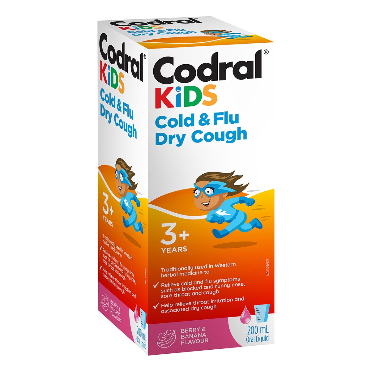 Codral Kids Cold & Flu Dry Cough Liquid 200mL | Healthylife