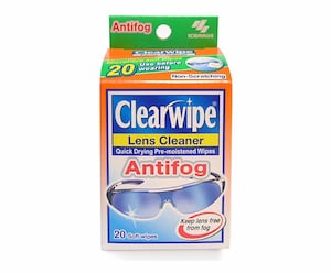 Clearwipe Lens Cleaner Anti Fog Wipes 20 Pack