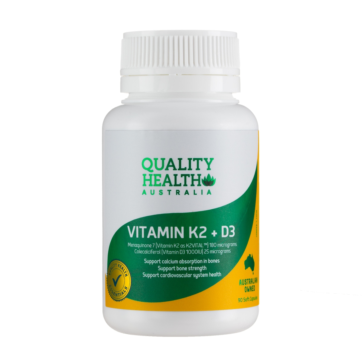 Quality Health Vitamin K2 + D3 90 Capsules | Healthylife