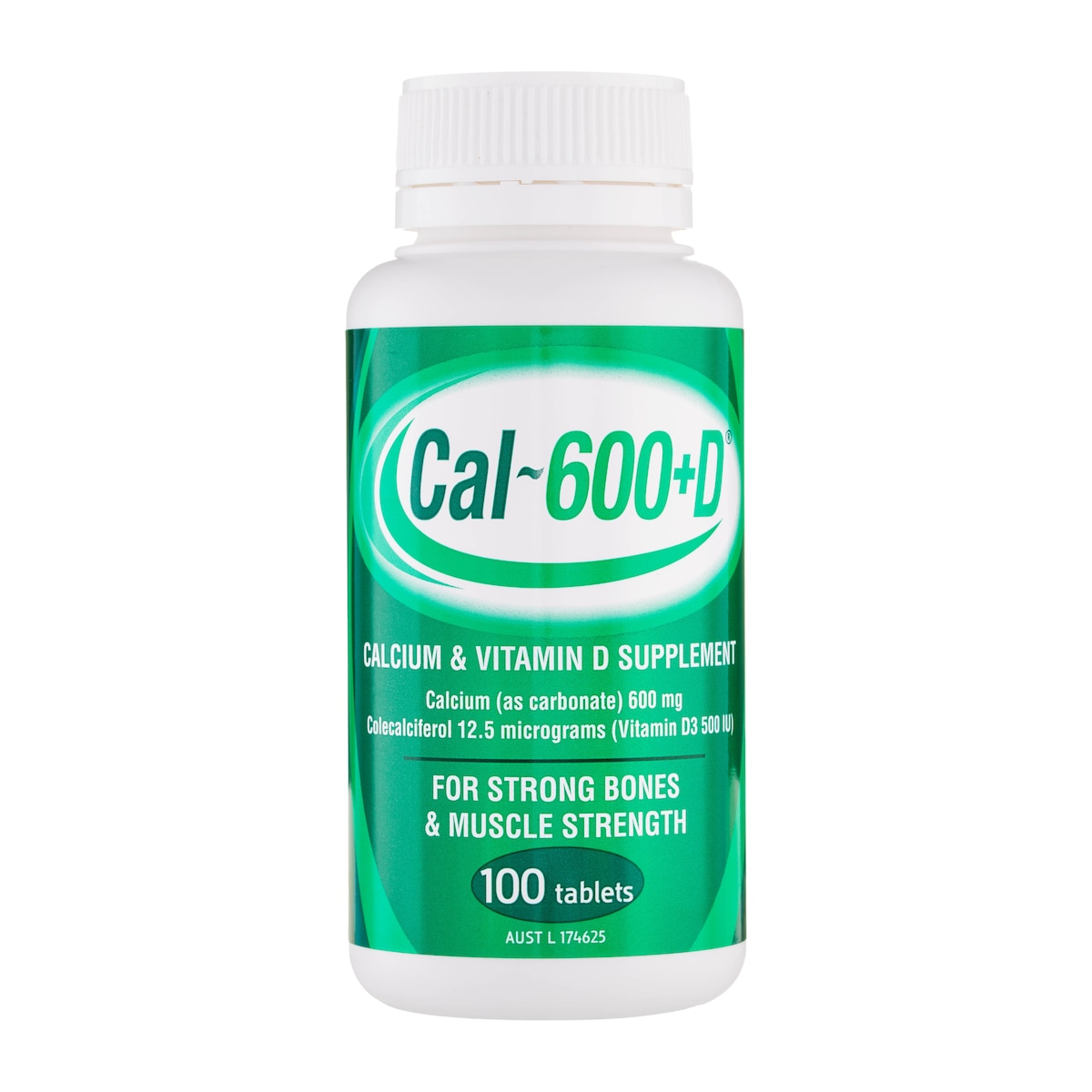 Cal-600+D Calcium + Vitamin D 100 Tablets | Healthylife
