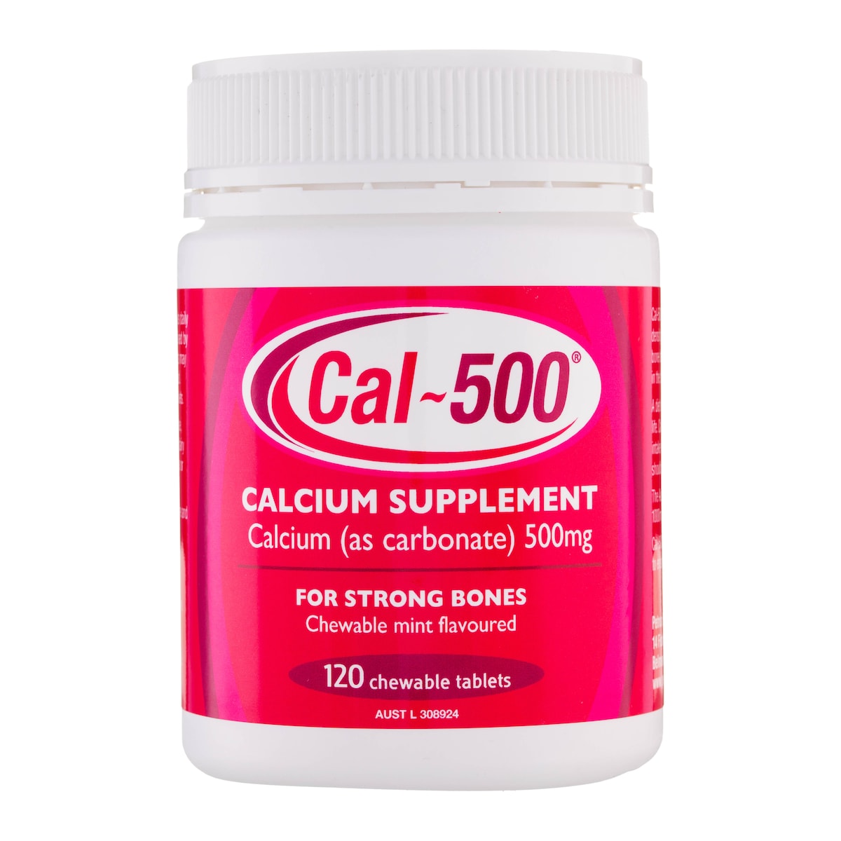 Cal-500 Calcium 120 Chewable Tablets | Healthylife
