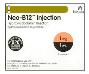 Neo-B12 Hydroxocobalamin (1000mcg/ml) Injection 3 Ampoules
